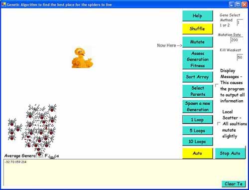 Genetic Algorithm - Spiders by Nick Hardman